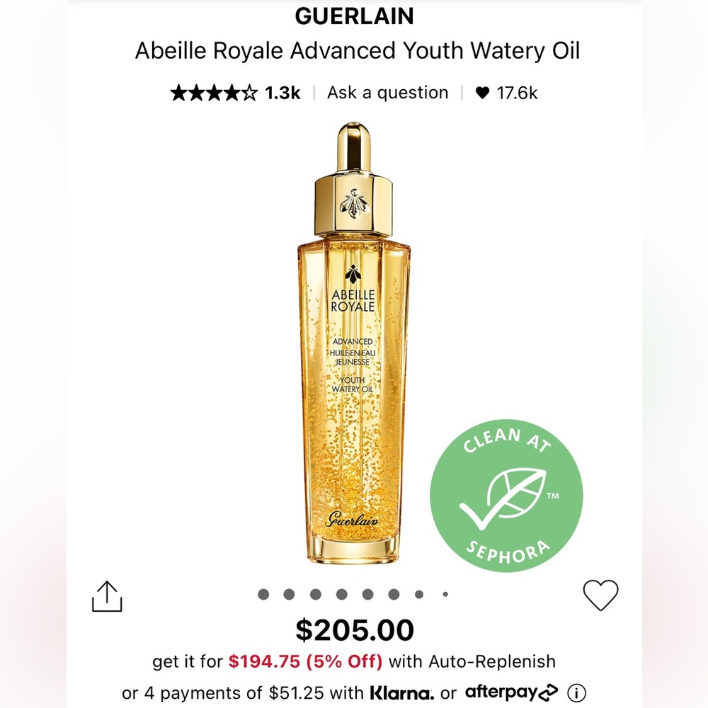 Guerlain youth watery oil.